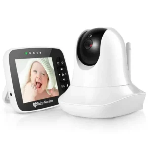 3.5 Inch 2x Zoom Baby Monitor Infrared Night Vision Wireless Video Color Monitor with Lullaby Remote Pan/tilt Zoom Intercom M935